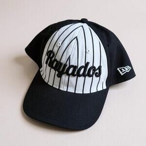 NEW ERA RETRO PINSTRIPE RAYADOS DE MONTERREY SOCCER EMBROIDERED FITTED L/XL CAP